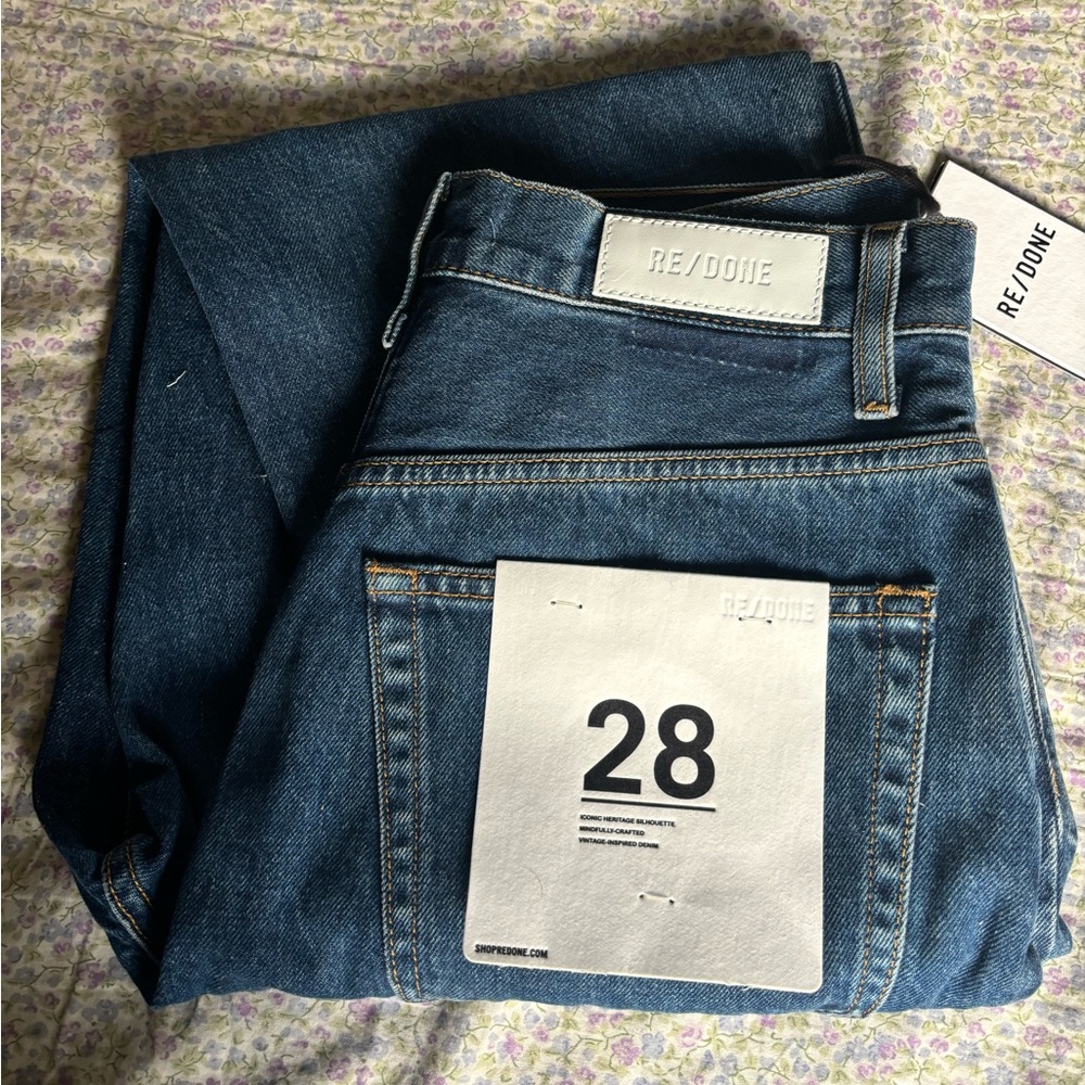Re done high rise tapered jeans